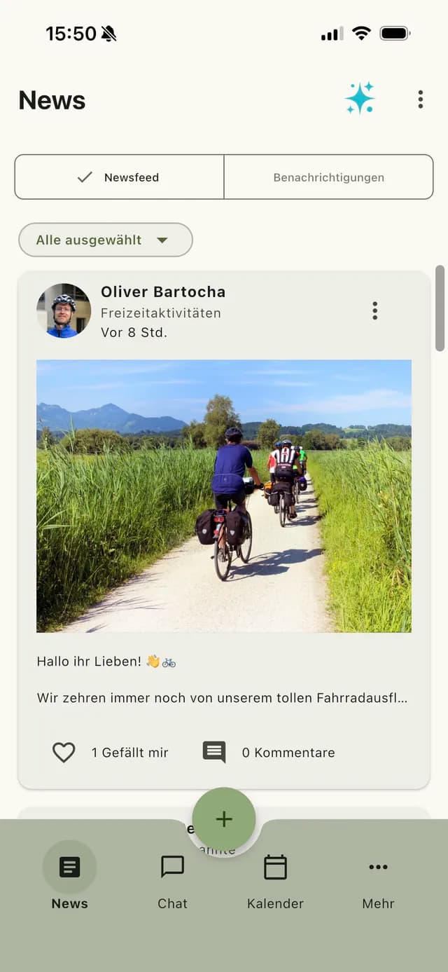 Via Vivendi Newsfeed — Posts und Updates der Sorgegemeinschaft